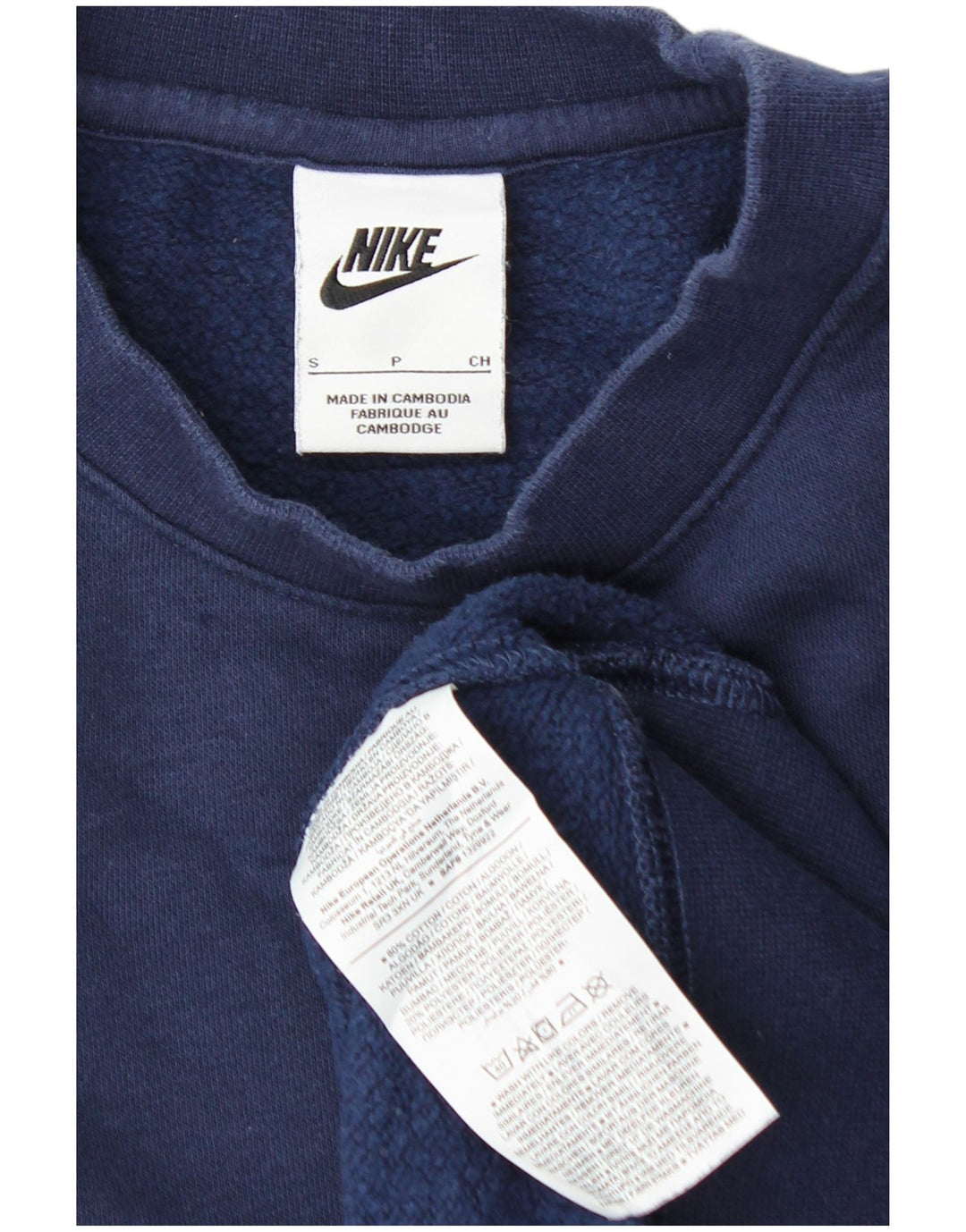 NIKE Felpa da uomo Maglione piccolo in cotone blu navy