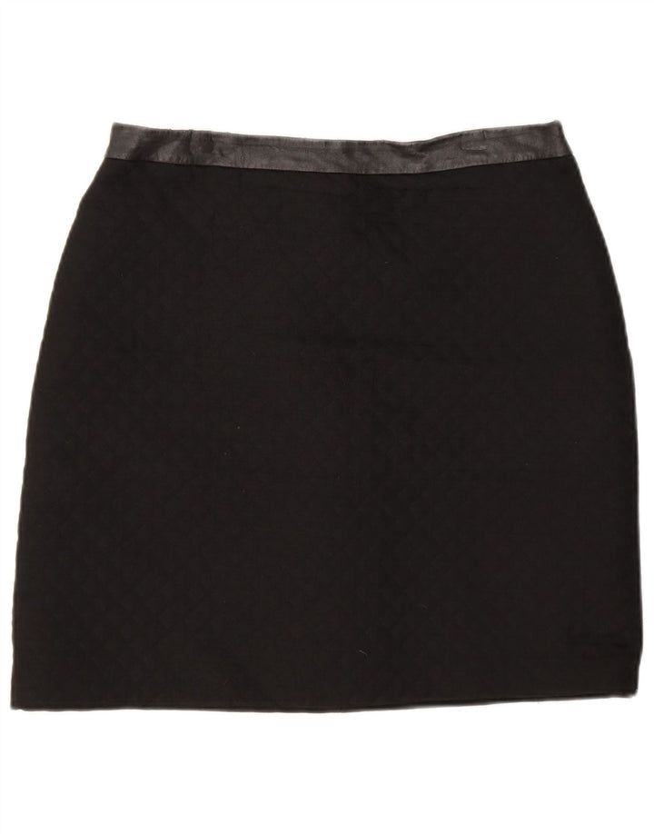 Minigonna da donna Marks & Spencer UK 12 media W30 nera a rombi/diamante