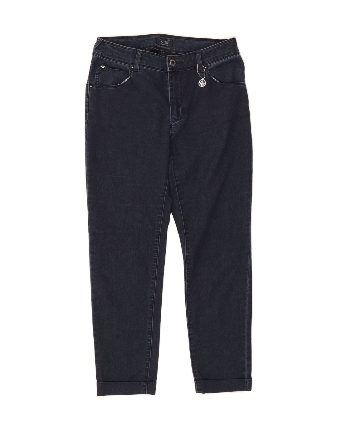 ARMANI Womens Jegging Jeans W29 L26 Navy Blue Cotton Vintage Armani and Second-Hand Armani from Messina Hembry 