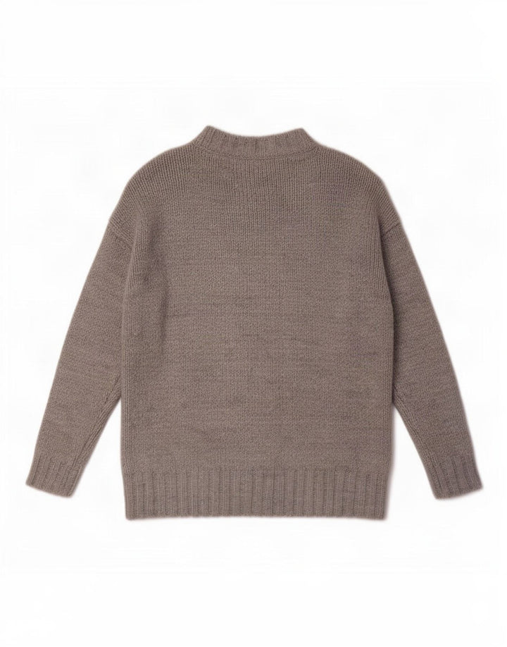 Maglione maglione girocollo oversize da donna Marks & Spencer UK 10 piccolo grigio