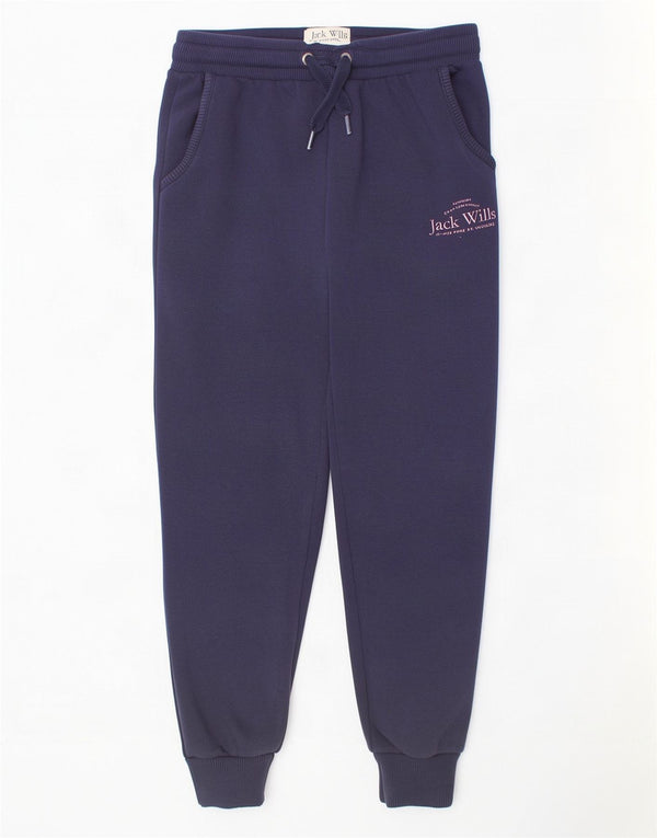 Pantaloni da tuta con grafica per ragazze Jack Wills, pantaloni da jogging, 8-9 anni, blu navy