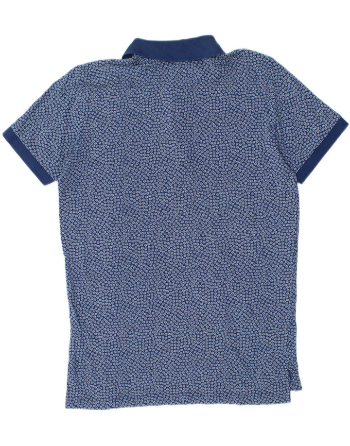 Polo da uomo Brooks Brothers in cotone floreale blu medio