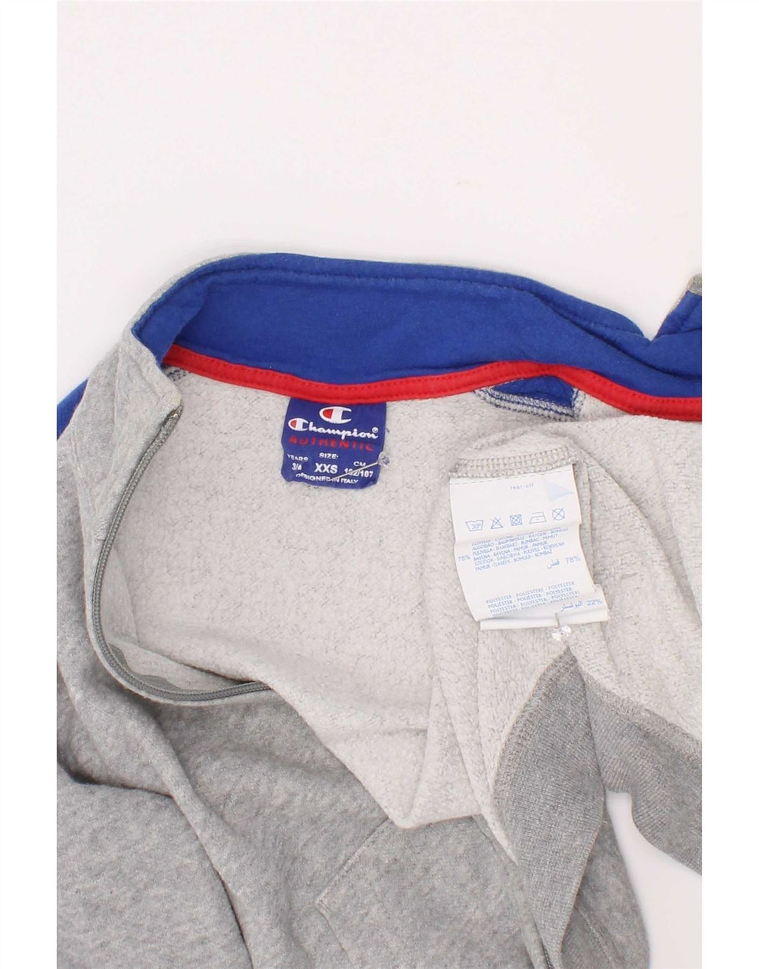 Giacca da tuta grafica Champion da ragazzo 3-4 anni 2XS Colorblock grigio