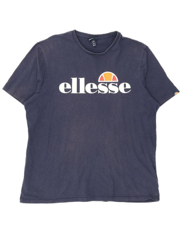 T-shirt grafica da uomo Ellesse Top 2XL cotone blu navy