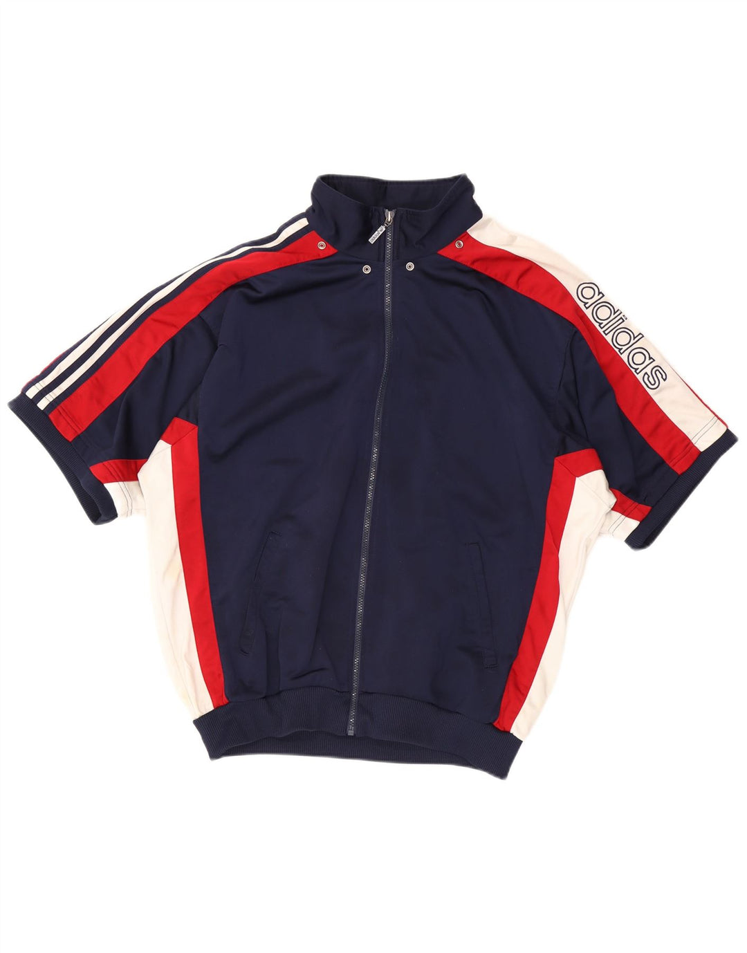 ADIDAS Giacca da tuta grafica da uomo UK 44/46 Large Blu Navy