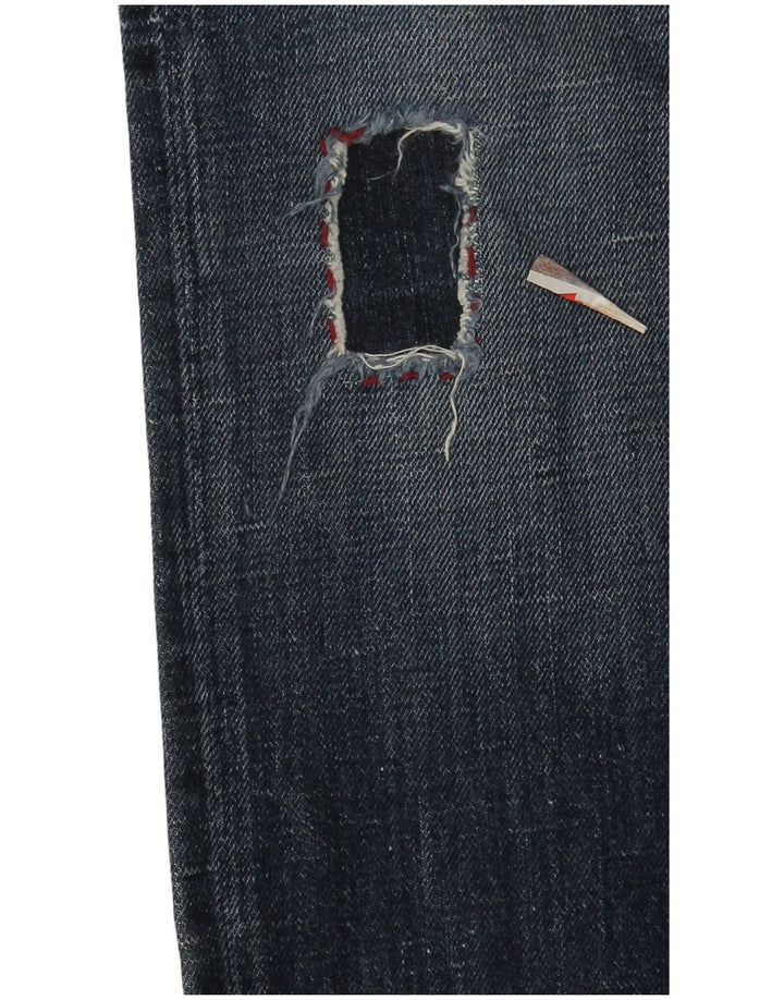 Armani Jeans Jeans dritti regolari da uomo W33 L34 cotone blu navy