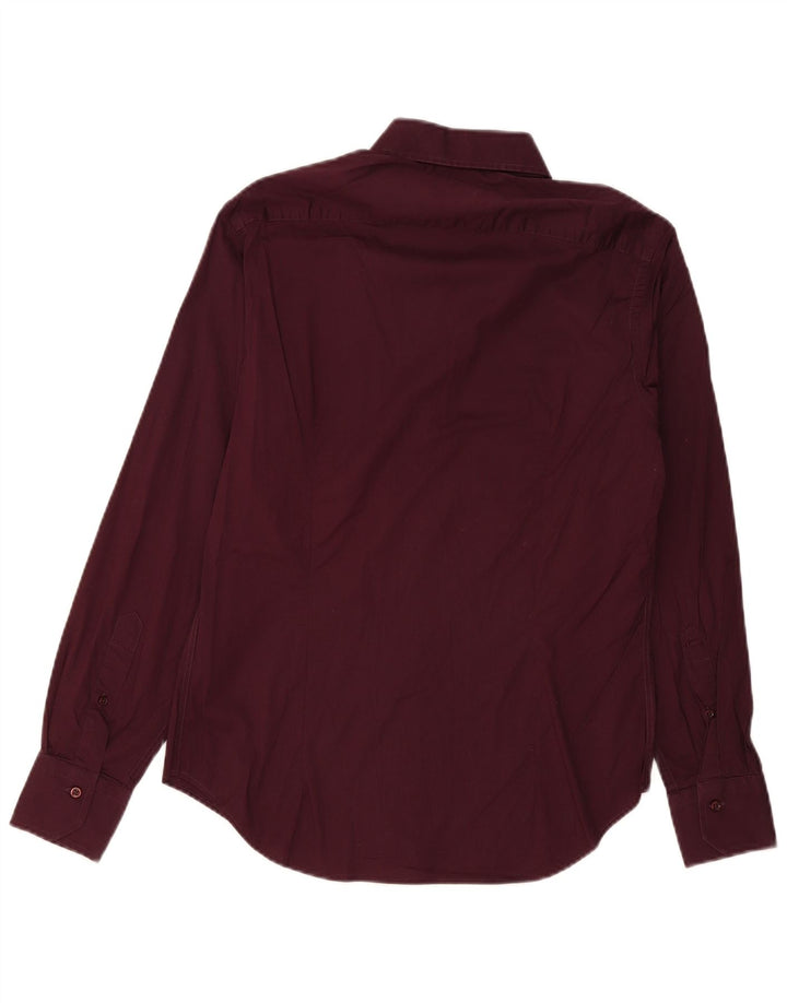 Camicia da uomo Carrera in cotone bordeaux medio
