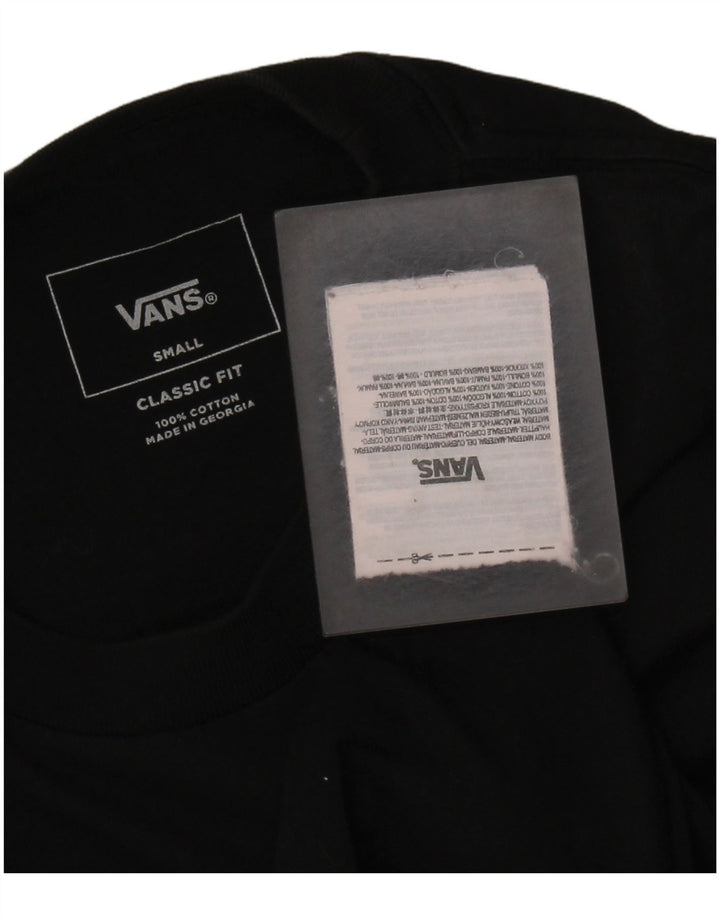 T-shirt grafica da uomo con vestibilità classica VANS, piccola, in cotone nero