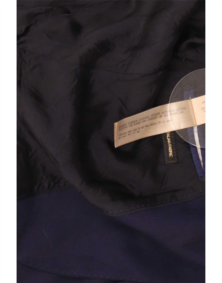 Giacca blazer da uomo a 2 bottoni Massimo Dutti EU 54 XL Lana blu navy