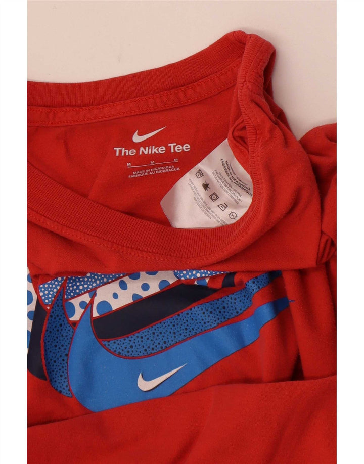 T-shirt grafica da uomo Nike Top in cotone rosso medio