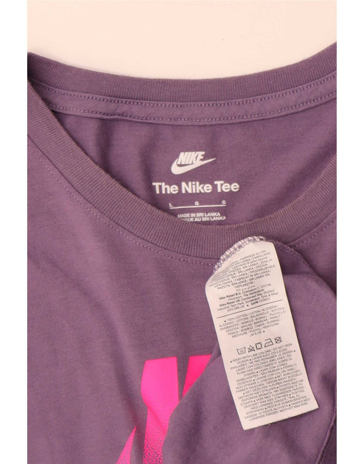 T-shirt grafica da uomo Nike Top grande in cotone viola