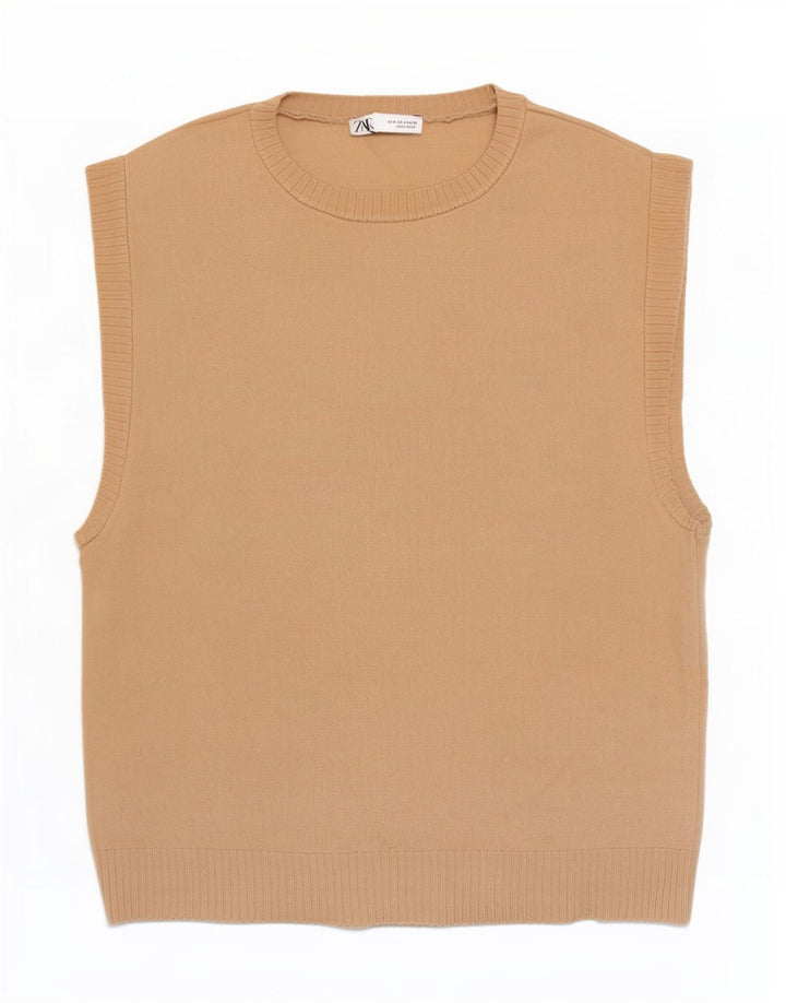 Canottiera da uomo Zara Canotta in viscosa beige medio