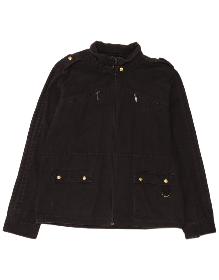 Giacca militare da uomo Adidas UK 40 grande cotone nero