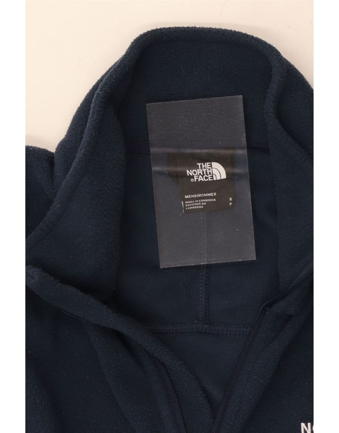 THE NORTH FACE Maglione in pile da uomo con zip e collo piccolo in poliestere blu navy