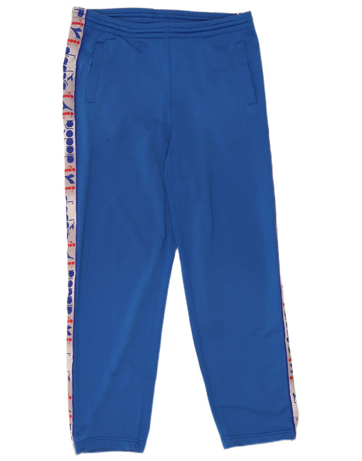 Pantaloni da tuta grafici da uomo Diadora Large blu in poliestere