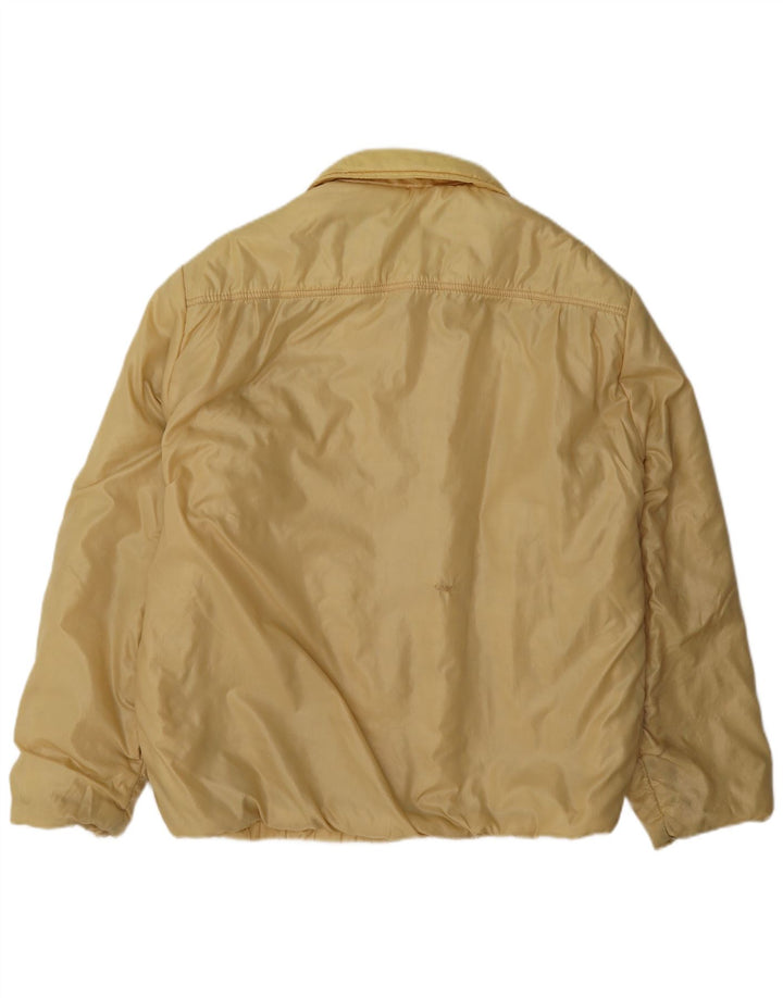 Giubbotto bomber reversibile vintage da uomo UK 36 piccolo beige