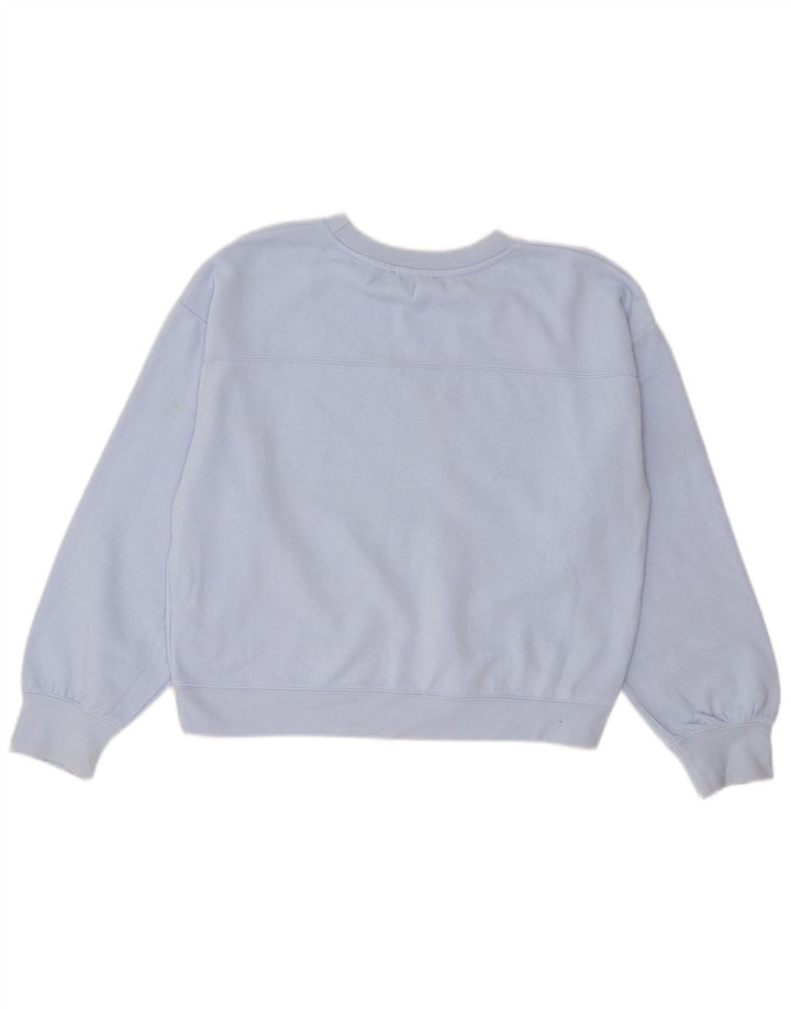 Felpa corta da donna Zara UK 14 poliestere blu medio