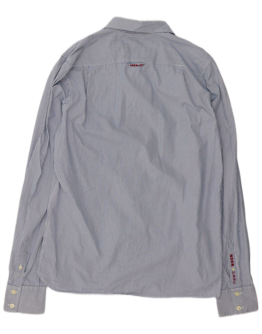 Camicia da uomo Superdry 2XL cotone gessato blu
