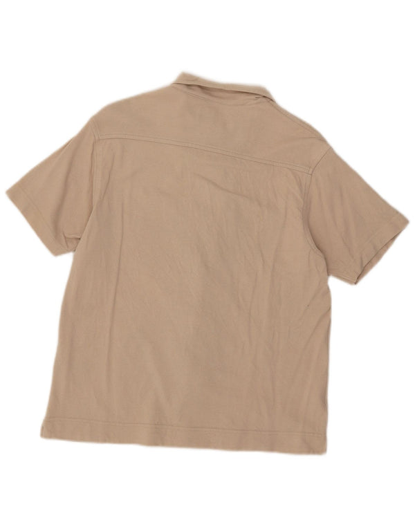 Camicia a maniche corte da donna Kappa UK 14 Large Beige Cotton