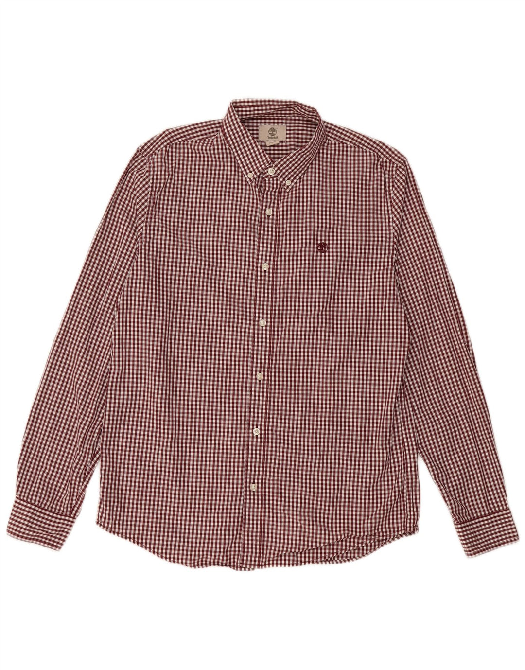 Camicia da uomo slim fit Timberland grande in cotone a quadretti marrone