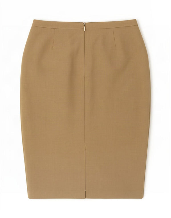 Gonna a tubino da donna Marks & Spencer UK 14 Media W30 L26 Poliestere beige