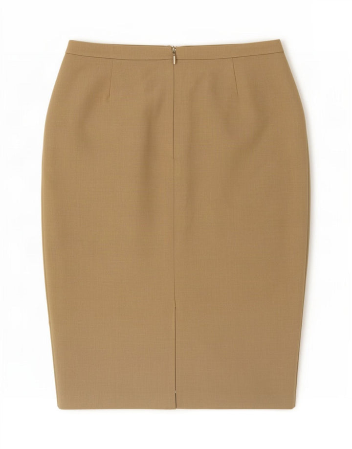 Gonna a tubino da donna Marks & Spencer UK 14 Media W30 L26 Poliestere beige