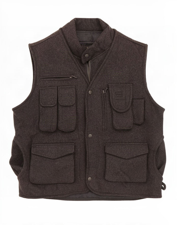 Gilet da uomo James Dillon UK 38 Nylon grigio medio