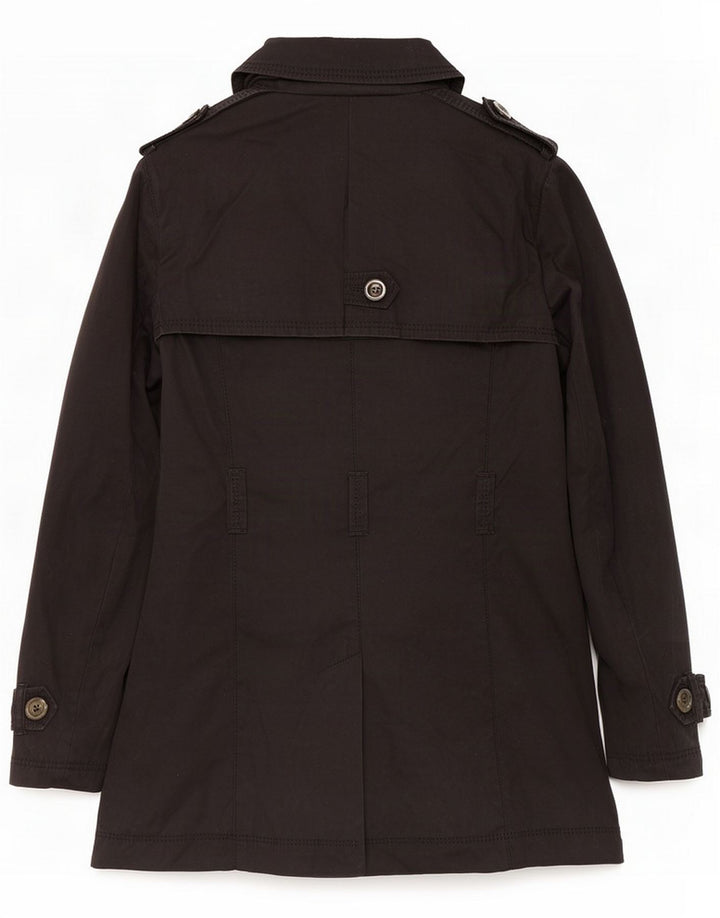 Massimo Dutti Trench doppiopetto da donna UK 14 Large Nero