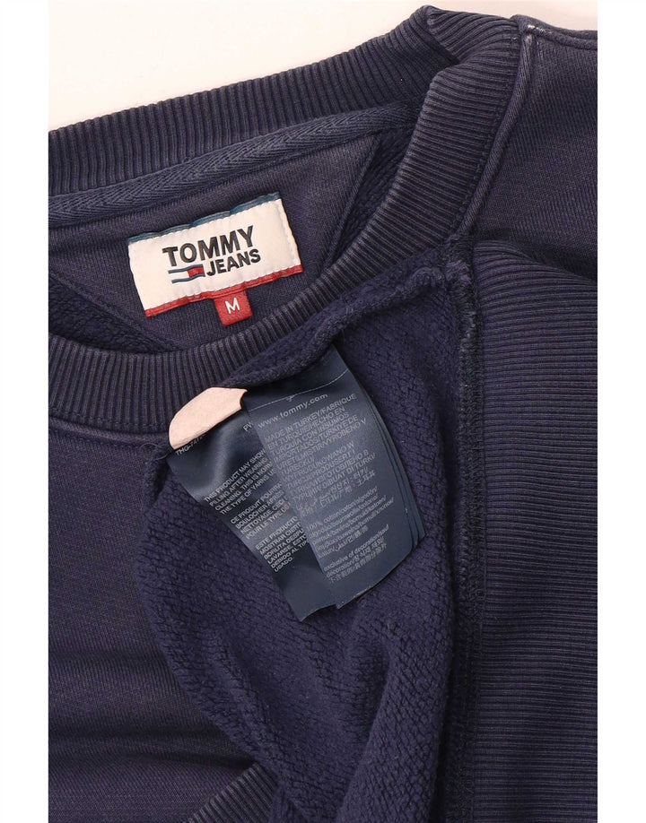 Tommy Hilfiger Uomo Felpa Maglione Medio Blu Navy Cotone