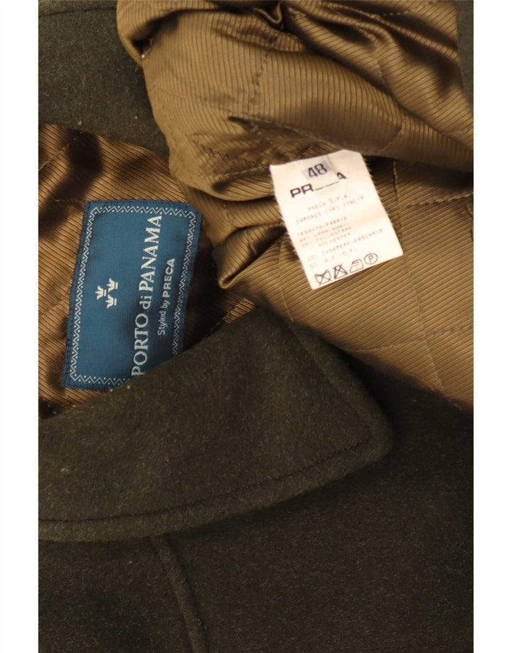 Cappotto Porto Di Panama Uomo By Preca IT 48 Medio Lana Kaki