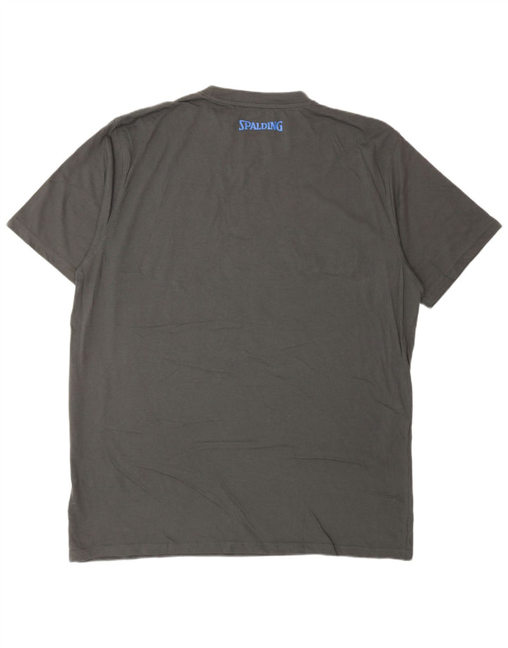 SPALDING Maglietta grafica da uomo Top 3XL Cotone grigio