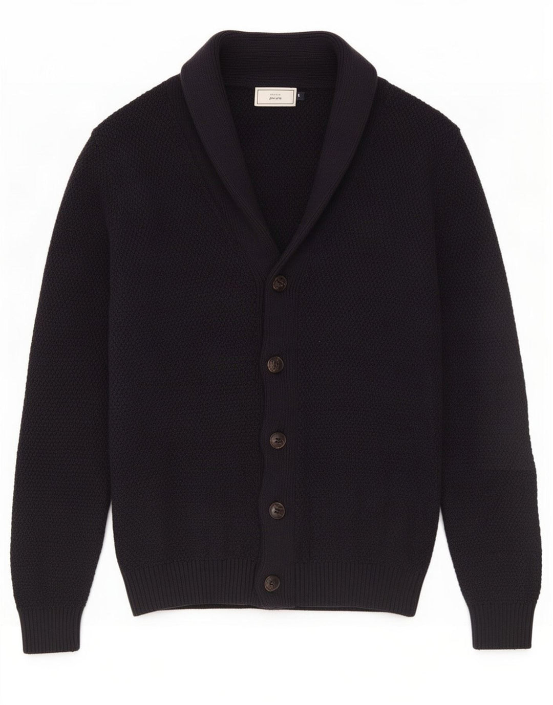 Maglione cardigan da uomo John Lewis piccolo in cotone blu navy