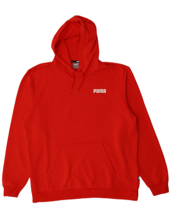 Felpa con cappuccio da uomo Puma XL rossa in cotone