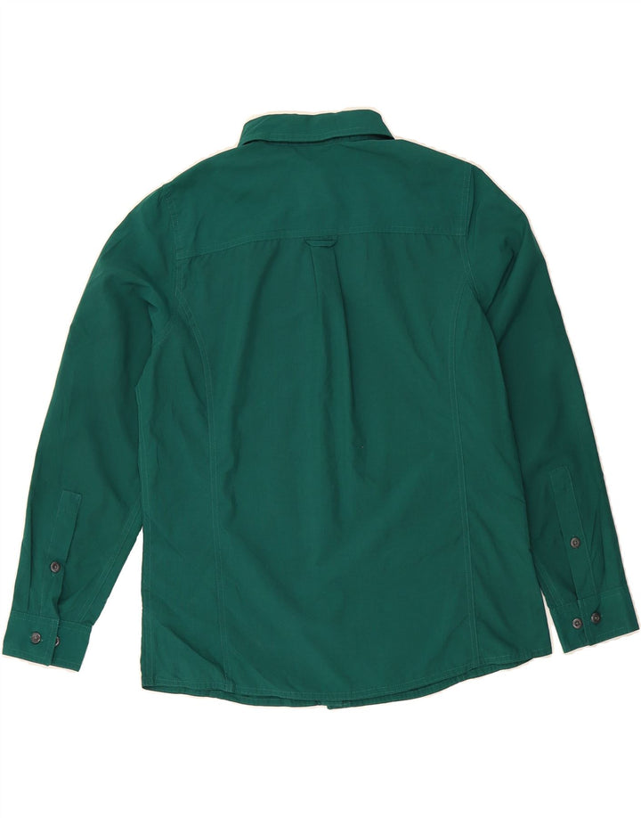 L.L.BEAN Womens Shirt UK 14 Medium Green Polyester Vintage L.L.Bean and Second-Hand L.L.Bean from Messina Hembry 