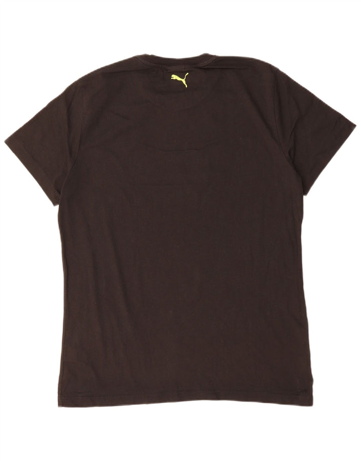 T-shirt grafica da uomo Puma Top grande in cotone nero