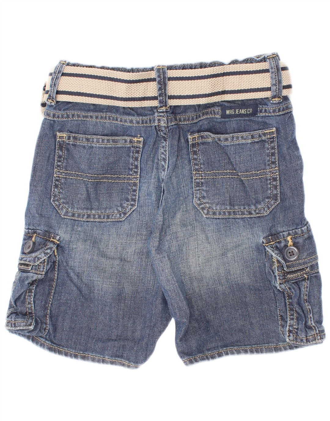Pantaloncini di jeans cargo per ragazzi Wrangler 3-4 anni W22 cotone blu