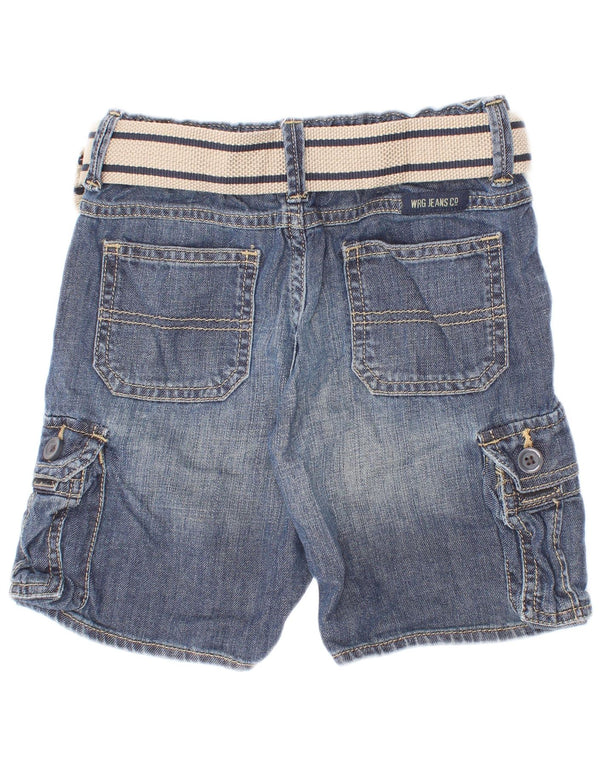 Pantaloncini di jeans cargo per ragazzi Wrangler 3-4 anni W22 cotone blu