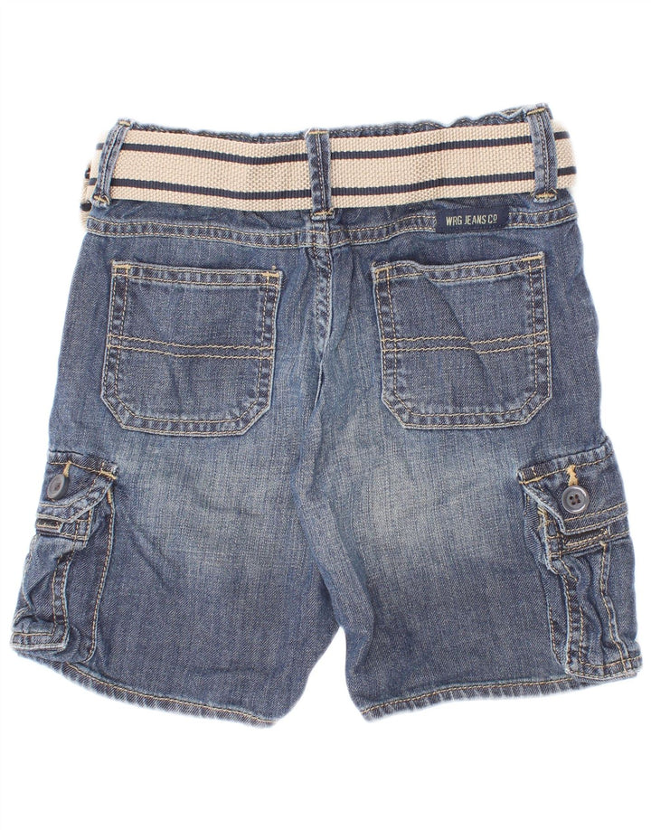 Pantaloncini di jeans cargo per ragazzi Wrangler 3-4 anni W22 cotone blu