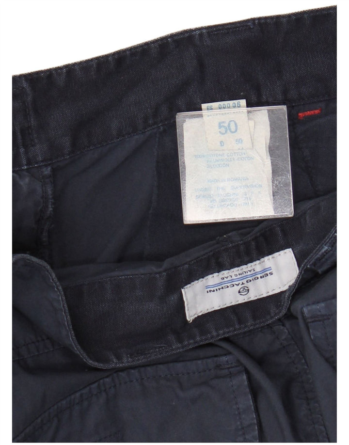 Bermuda cargo da uomo Sergio Tacchini IT 50 Large W30 cotone blu navy