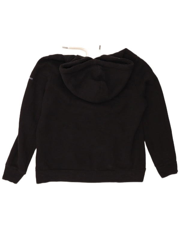 Superdry Womens Graphic Hoodie Jumper UK 16 Large Black Cotton