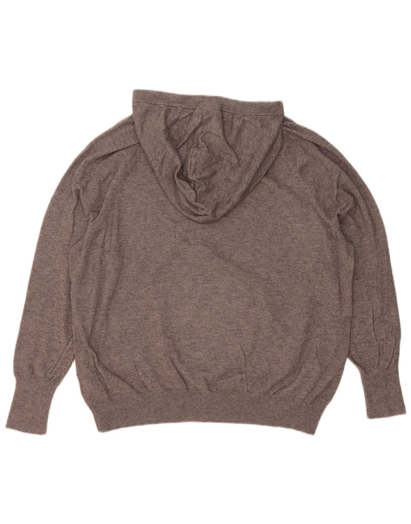 Maglione con cappuccio da donna Oasis UK 14 Viscosa screziata grigio medio