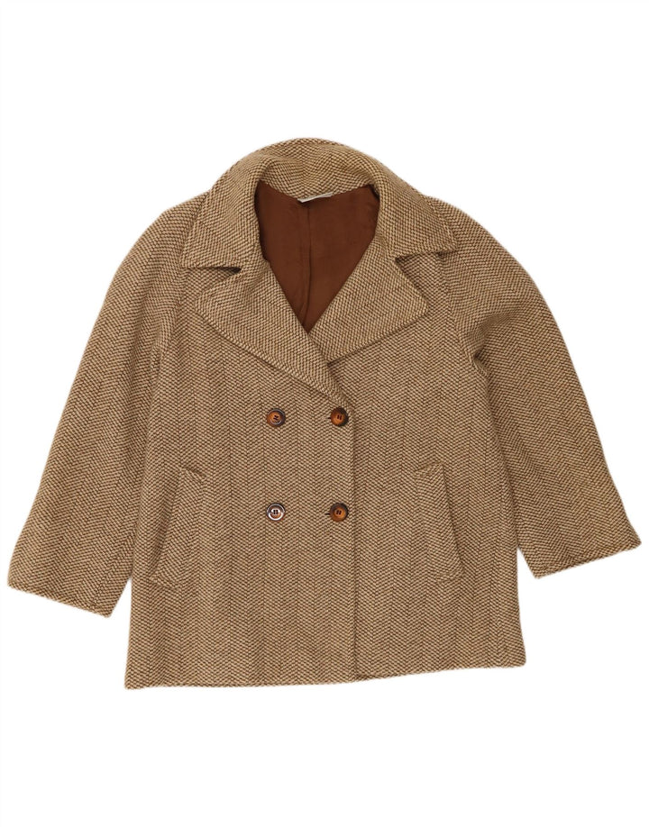 Giacca Blazer Doppiopetto Donna Gianfrediani IT 42 Marrone Medio Lana