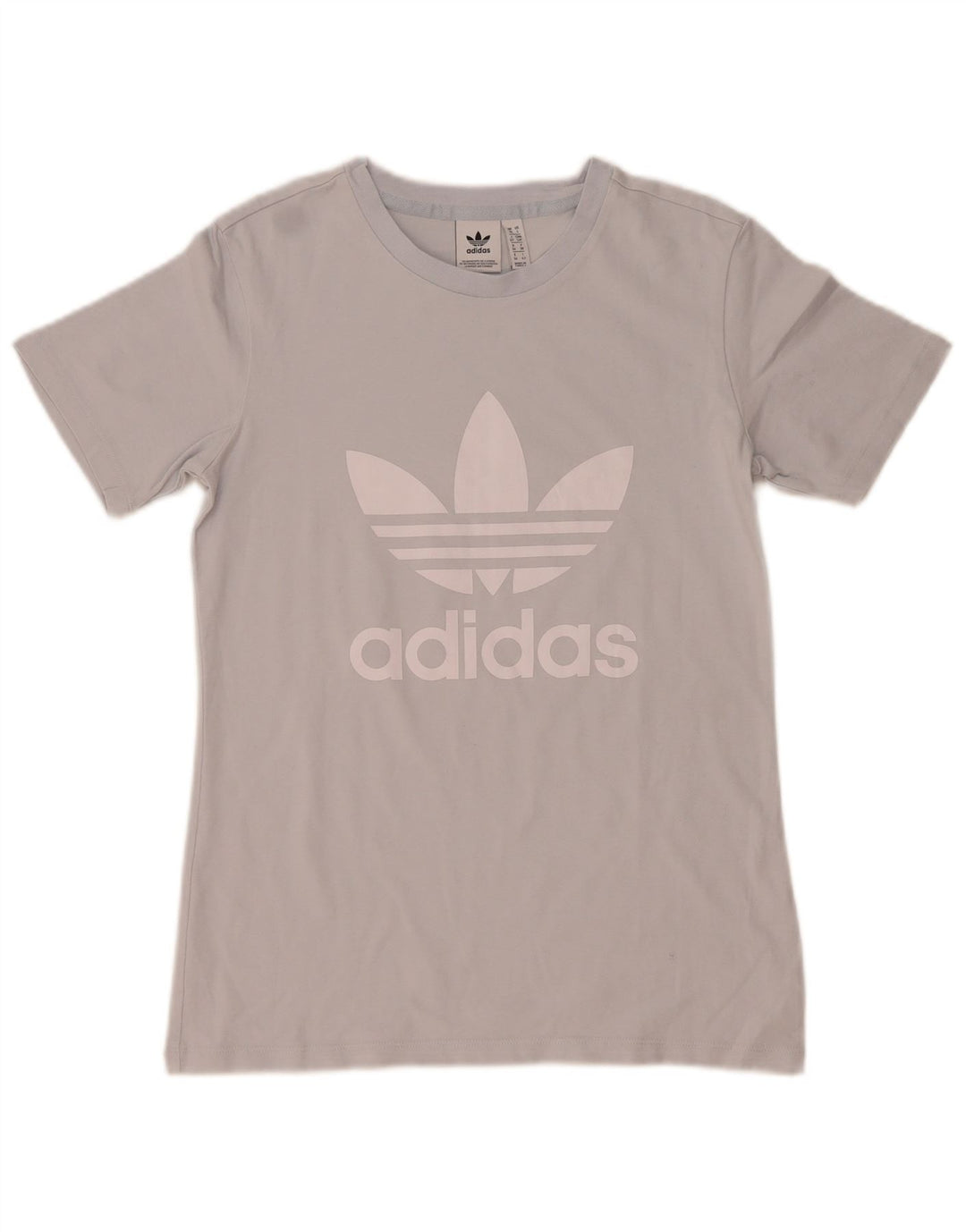 T-shirt grafica da donna Adidas Top UK 10 piccola grigia