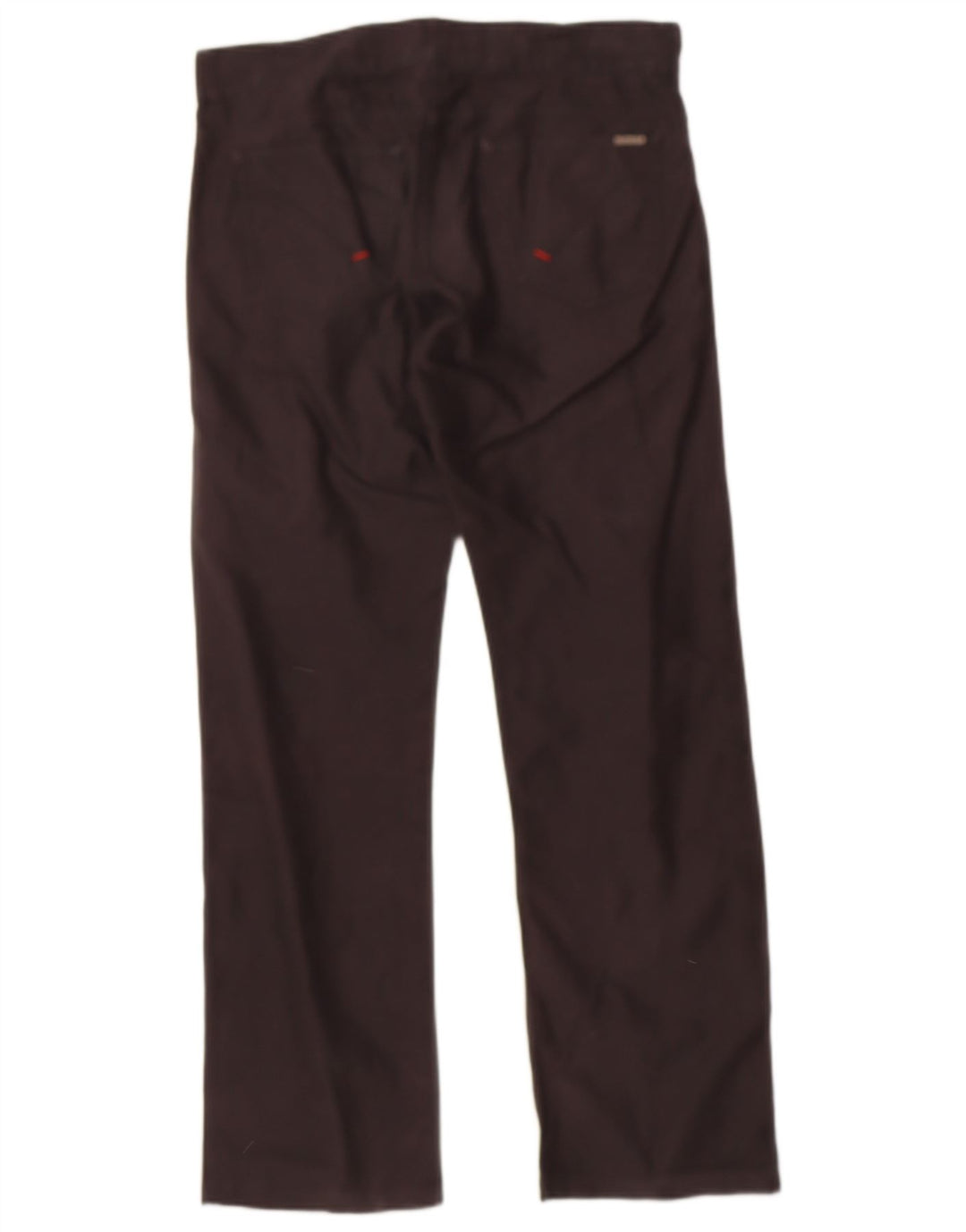GUESS Womens Straight Suit Trousers W32 L32 Black Cotton