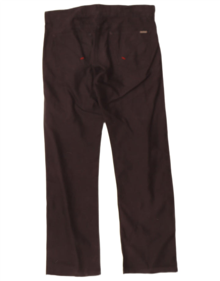 GUESS Womens Straight Suit Trousers W32 L32 Black Cotton