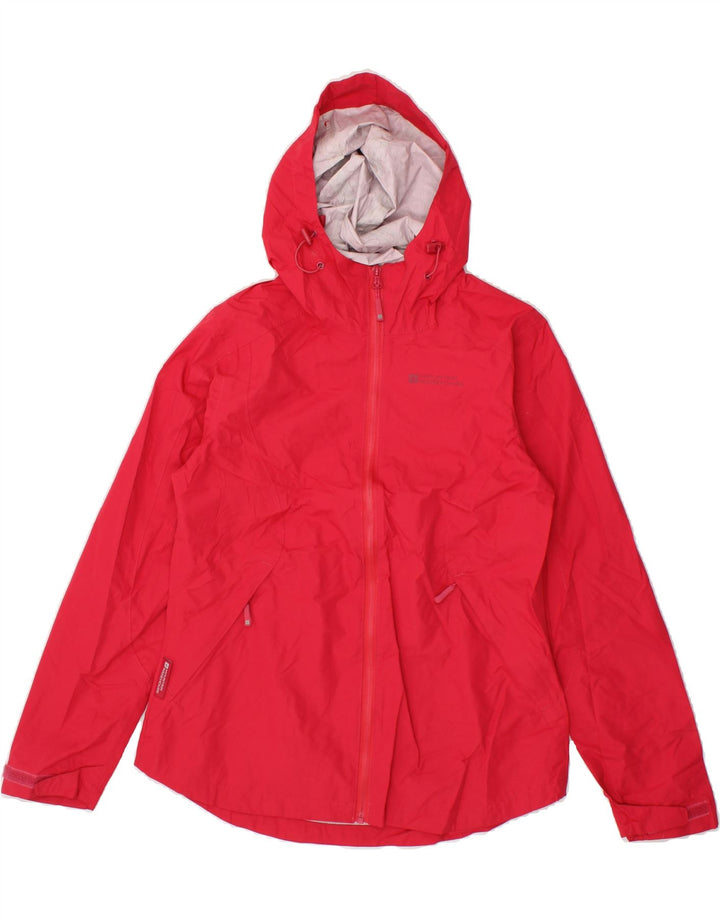 MOUNTAIN WAREHOUSE Womens Hooded Rain Jacket UK 8 Small Red Polyester Vintage Mountain Warehouse and Second-Hand Mountain Warehouse from Messina Hembry 