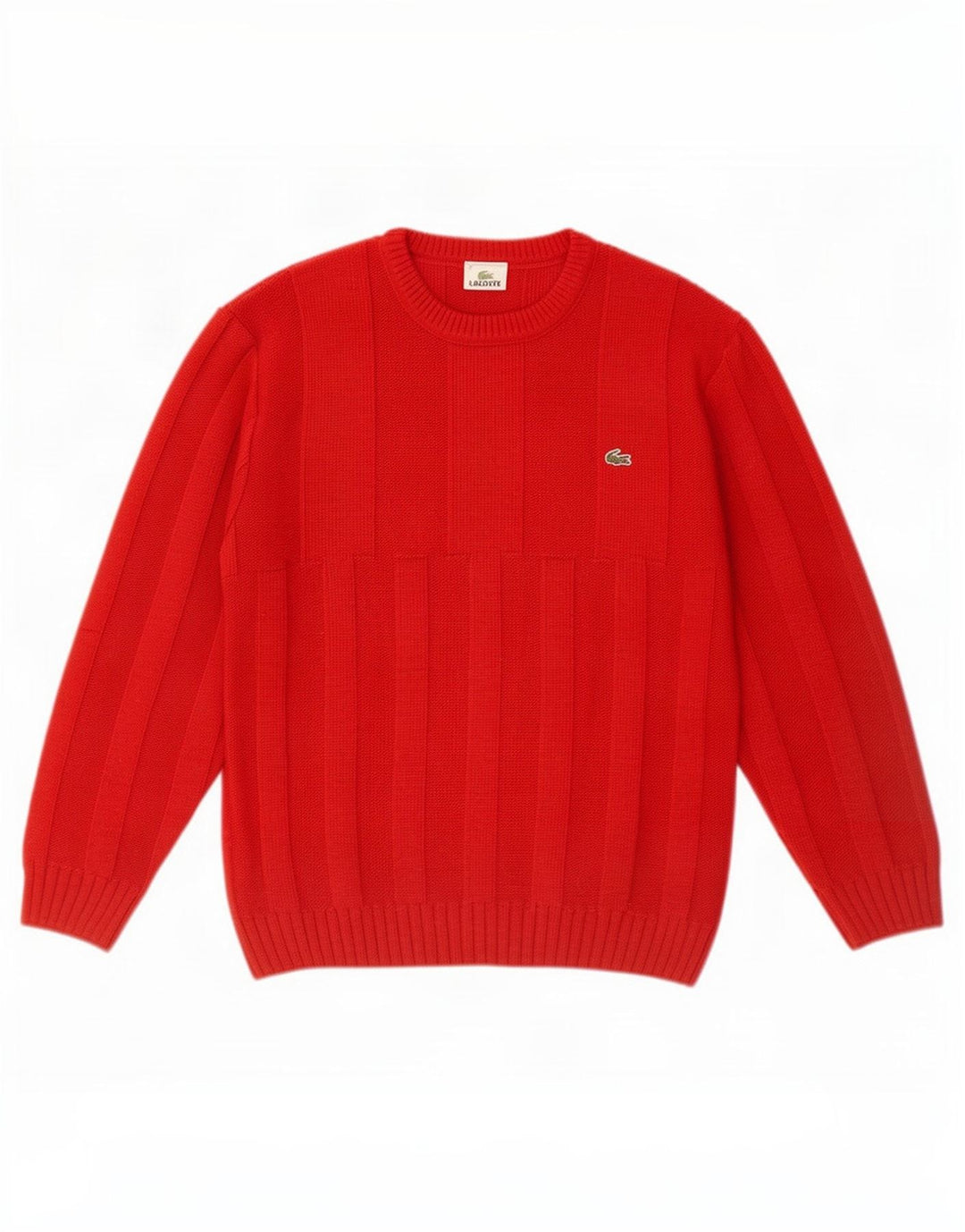 Maglione maglione girocollo da uomo Lacoste taglia 4 lana rossa media