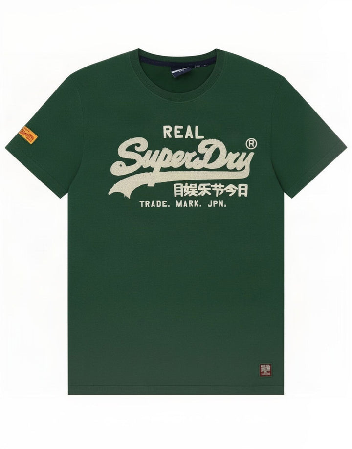 T-shirt grafica da uomo Superdry Top in cotone verde medio