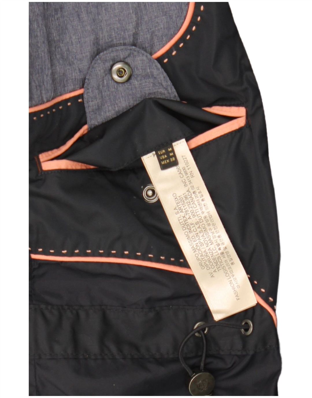 Giacca utility da uomo Massimo Dutti UK 38 nylon blu navy medio