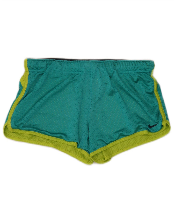 Pantaloncini sportivi Nike da donna UK 10 Small Verde Colourblock in poliestere